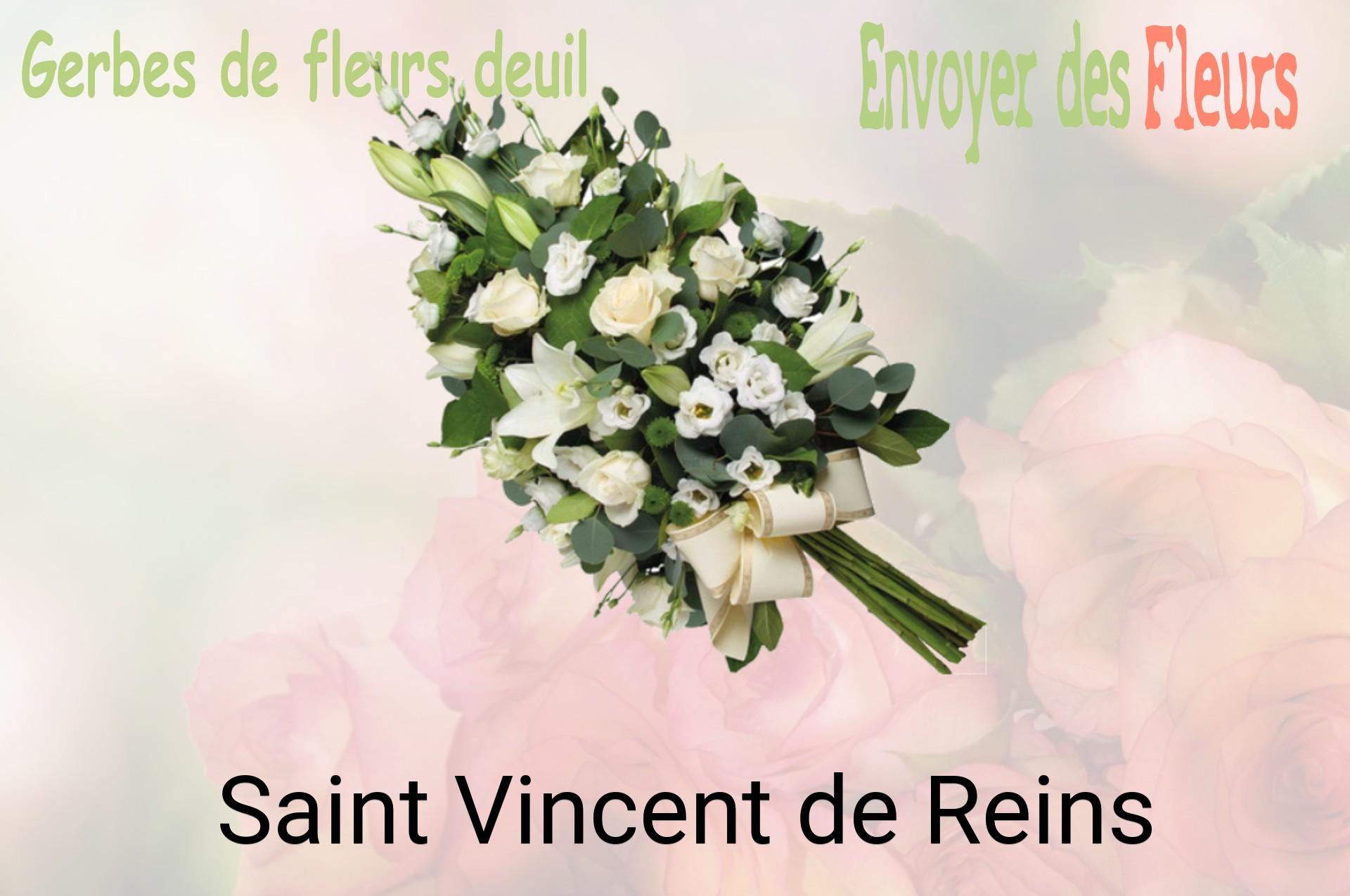 Gerbe de fleurs de deuil livrée à Saint-Vincent-de-Reins
